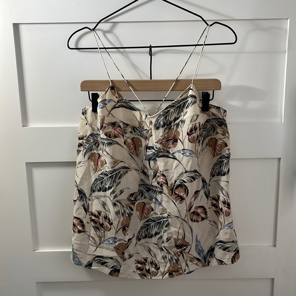 MADEWELL | GUC Strappy Flowy Fall Colored Botanical Tank Top L